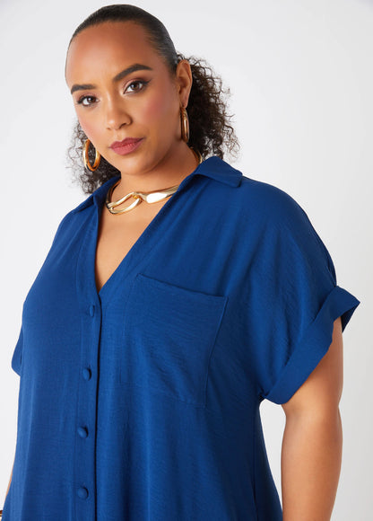 Ashley Stewart Textured Midaxi Shirtdress (x2)