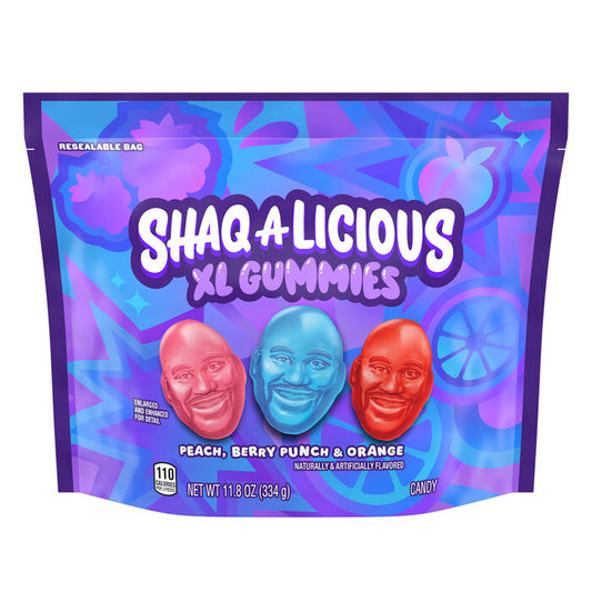 SHAQ-A-LICIOUS XL GUMMIES Original Flavor Chewy Candy Bag, 11.8 oz