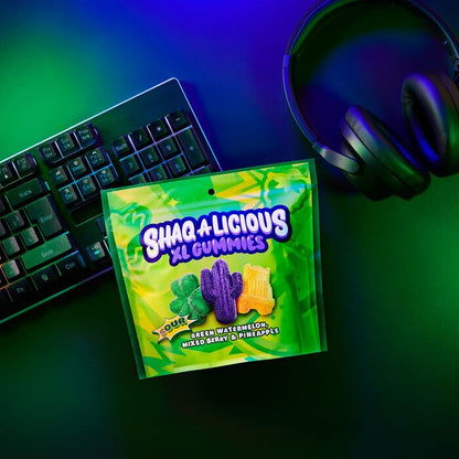 SHAQ-A-LICIOUS XL GUMMIES Sour Chewy Candy Bag, 11.8 oz