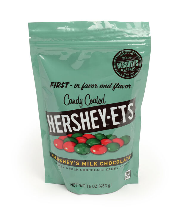 HERSHEY'S HERSHEY-ETS Holiday Candy Coated Milk Chocolate Candy 16oz Bag