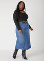 Ashley Stewart Seam Detailed Denim Midaxi Skirt(X2)