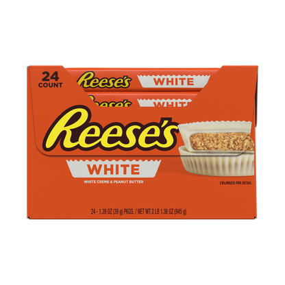 REESE'S White Creme Peanut Butter Cups, 1.39 oz (24 Count)