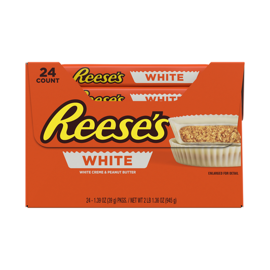 REESE'S White Creme Peanut Butter Cups, 1.39 oz (24 Count)