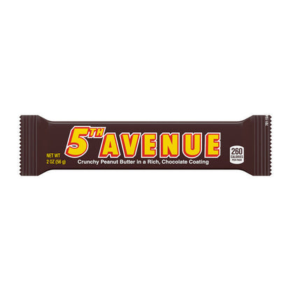 5TH AVENUE Chocolate Coated Peanut Butter Candy Bars, 2 oz (18 Count)