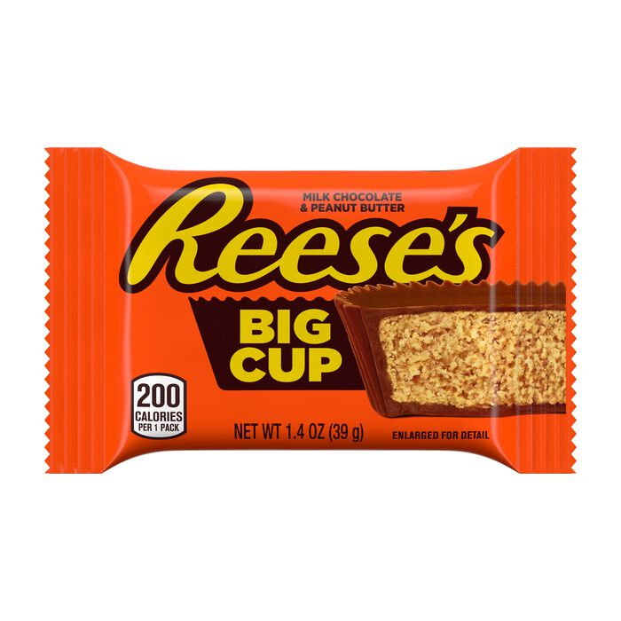 REESE'S BIG CUP Milk Chocolate Peanut Butter Cups, 1.4 oz (16 Count)