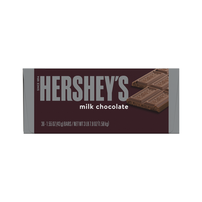 HERSHEY'S Milk Chocolate Candy Bars, 1.55 oz (36 Count)