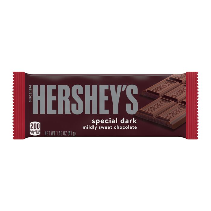 HERSHEY'S Special Dark Mildly Sweet Chocolate Candy Bars, 1.45 oz (36 Count)