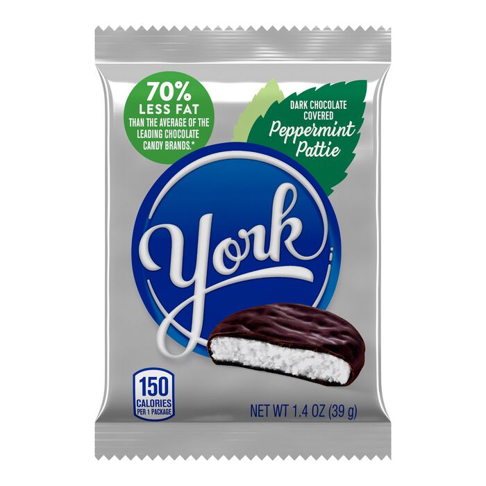 YORK Dark Chocolate Peppermint Patties Candy Packs, 1.4 oz (36 Count)