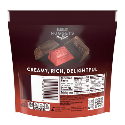 HERSHEY'S NUGGETS Truffles Dark Chocolate 7.7oz Candy Bag