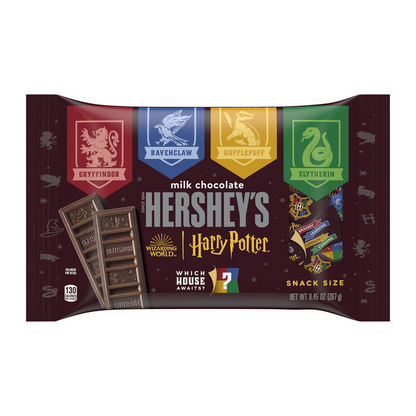 HERSHEY'S Milk Chocolate Harry Potter Snack Size Halloween Candy Bars, 9.45 oz