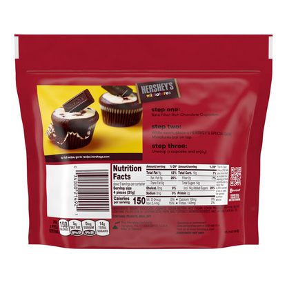 HERSHEY'S Special Dark Chocolate Assorted Miniatures 10.1oz Candy Bag