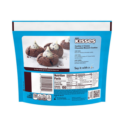 HERSHEY'S KISSES Cookies N Crème Miniatures 10oz Candy Bag