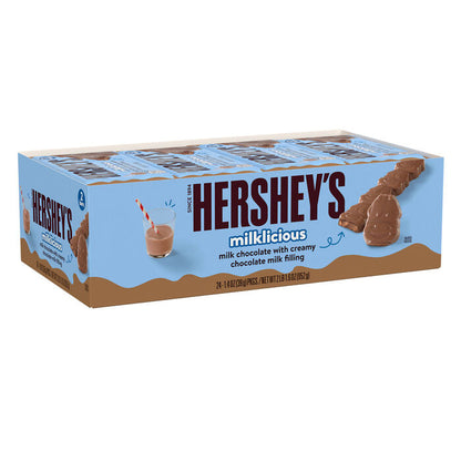 HERSHEY'S Milklicious Milk Chocolate Candy Bars, 1.4 oz (24 Count)