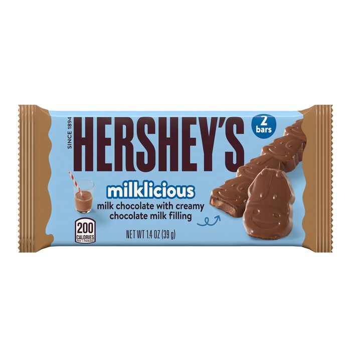 HERSHEY'S Milklicious Milk Chocolate Candy Bars, 1.4 oz (24 Count)