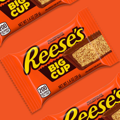 REESE'S Big Cup Milk Chocolate Peanut Butter Cups Candy Packs, 1.4 oz (6 Count)