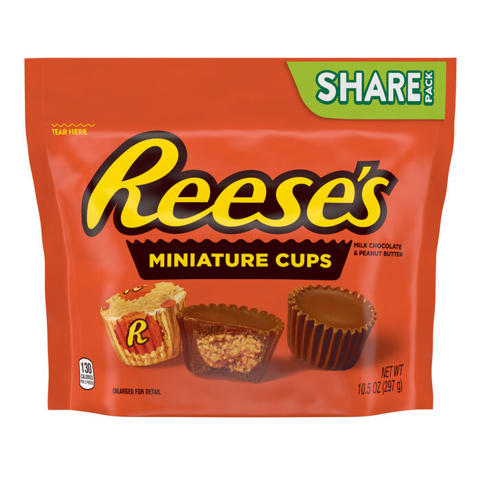 REESE'S Milk Chocolate Peanut Butter Cup Miniatures 10.5oz Candy Bag