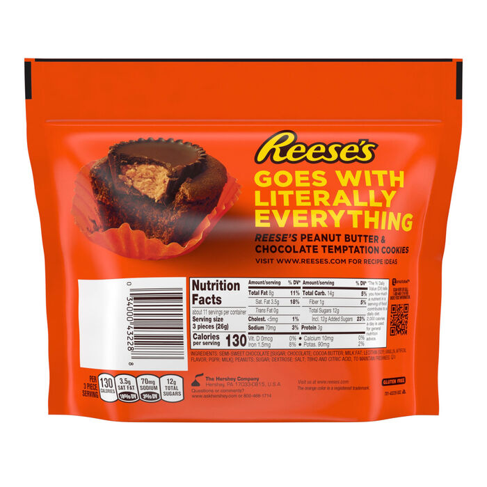 REESES Dark Chocolate Peanut Butter Miniature Cups 10.2 oz Candy Bag