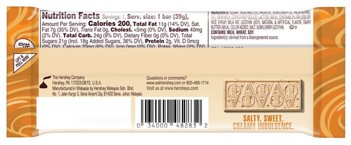 HERSHEY ICE CREAM SHOPPE Salted Caramel Standard Bar 1.38oz