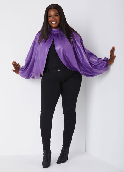 Ashley Stewart Faux Leather Shrug (x2)