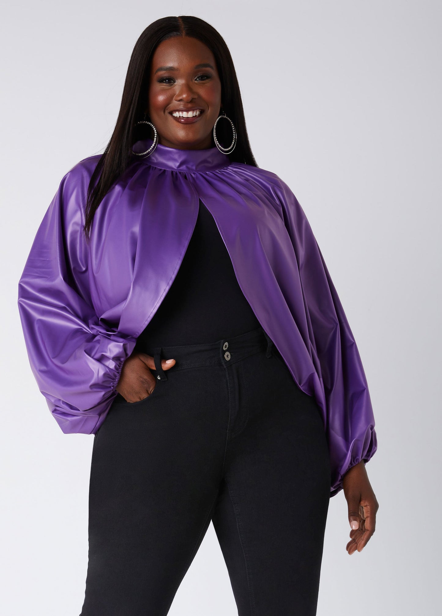 Ashley Stewart Faux Leather Shrug (x2)