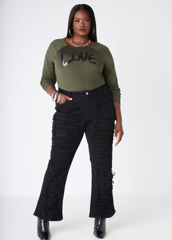 Ashley Stewart Love Sequin Embellished Tee (x2)