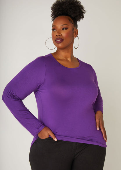 Ashley Stewart Long Sleeve Basic Jersey Tee (x3)