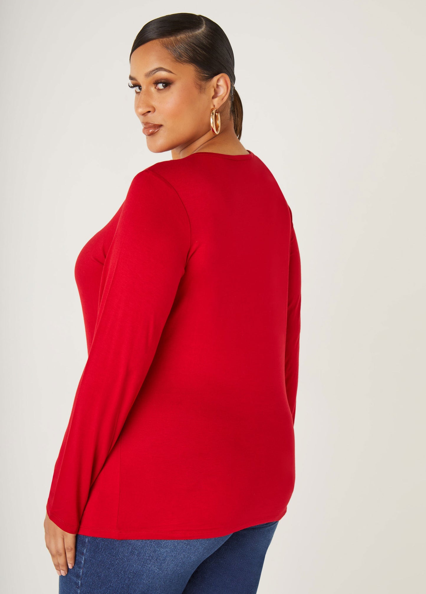 Ashley Stewart Long Sleeve Basic Jersey Tee (x3)