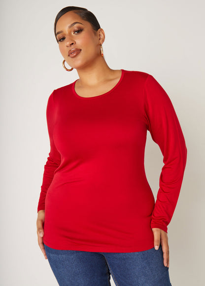 Ashley Stewart Long Sleeve Basic Jersey Tee (x3)