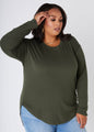 Ashley Stewart Snap Detailed Ribbed Tee (x2)