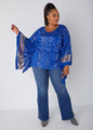 Ashley Stewart Sequined Drama Sleeved Tunic (x2)