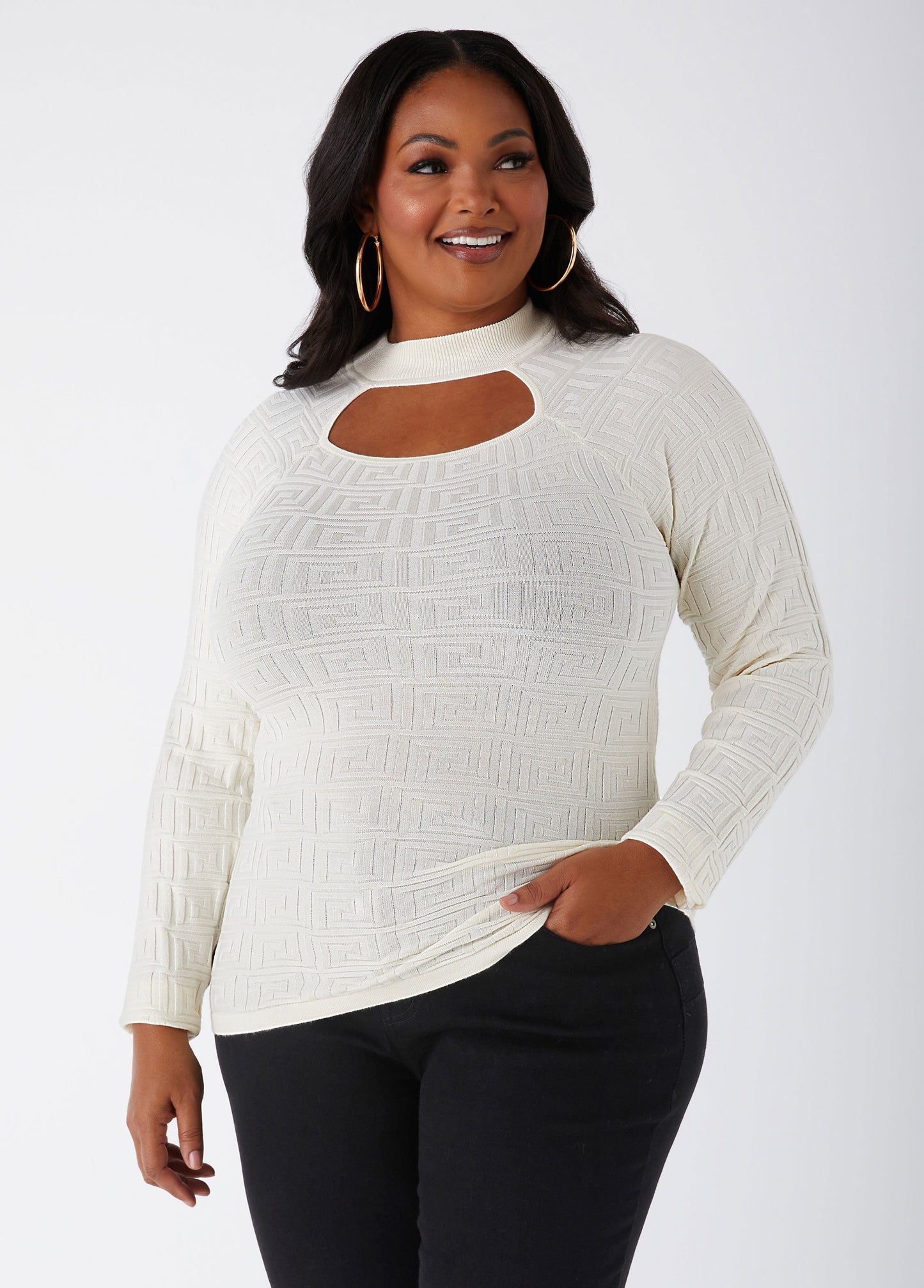 Ashley Stewart Geo Jacquard Sweater (x2)