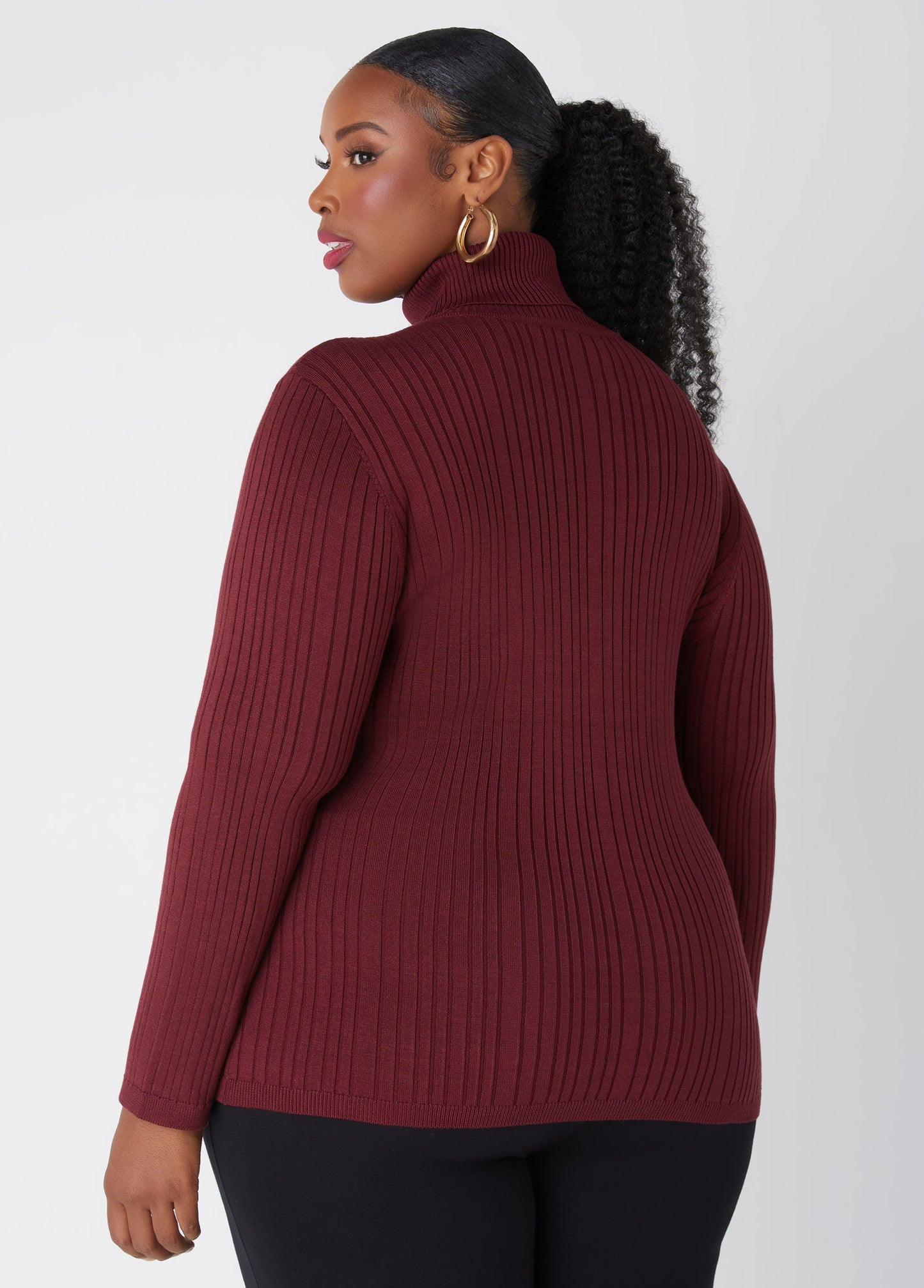 Ashley Stewart Ribbed Turtleneck Sweater (x2)