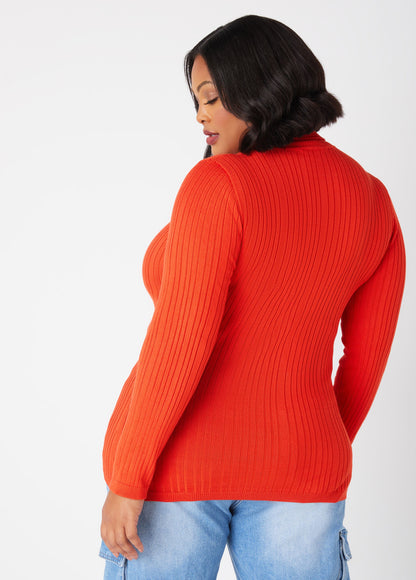 Ashley Stewart Ribbed Turtleneck Sweater (x2)