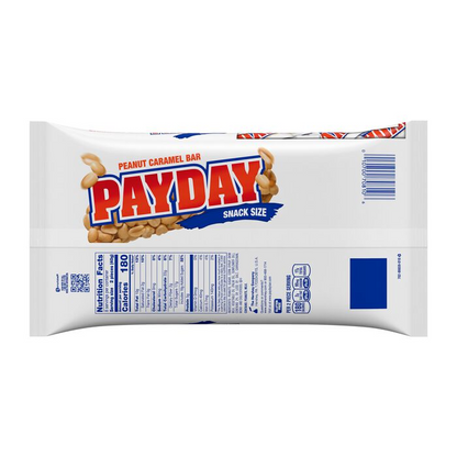 PAYDAY Peanut Caramel Snack Size, Candy Bars Bag, 11.6 oz