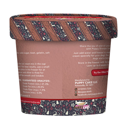 Puppy Cake Puppy Scoops Ice Cream Mix - Christmas Dinner Roast Beef, Cup Size, 2.32 oz