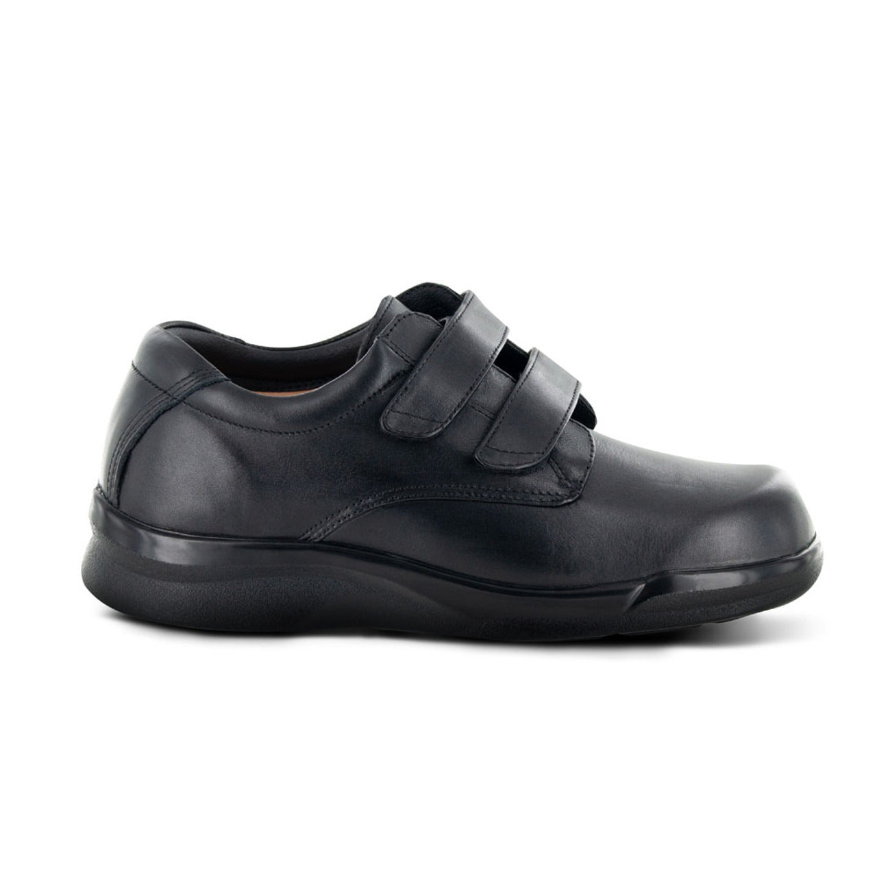 Apexfoot Men's Conform Double Strap Casual Shoe - Black - X-Wide (4E)