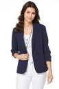 Cato Fashions Women's Crepe Ruched Sleeve Blazer