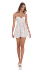 Lucy In The Sky Floral Corset A-line Dress in White