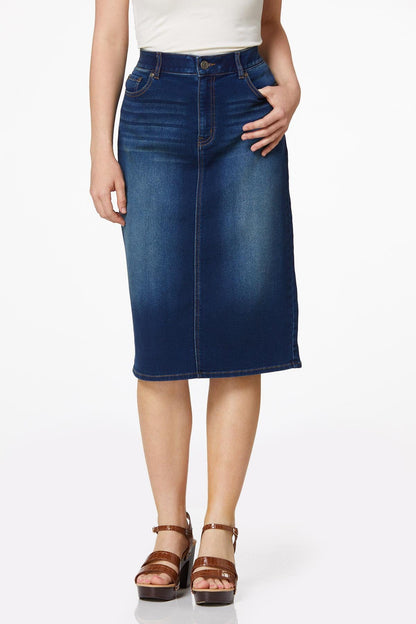 Cato Fashions Women's Stretchy Denim Skirt