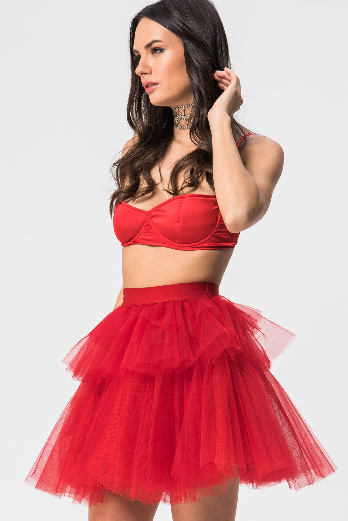 Kikiriki Women's Red Mini Tutu Skirt