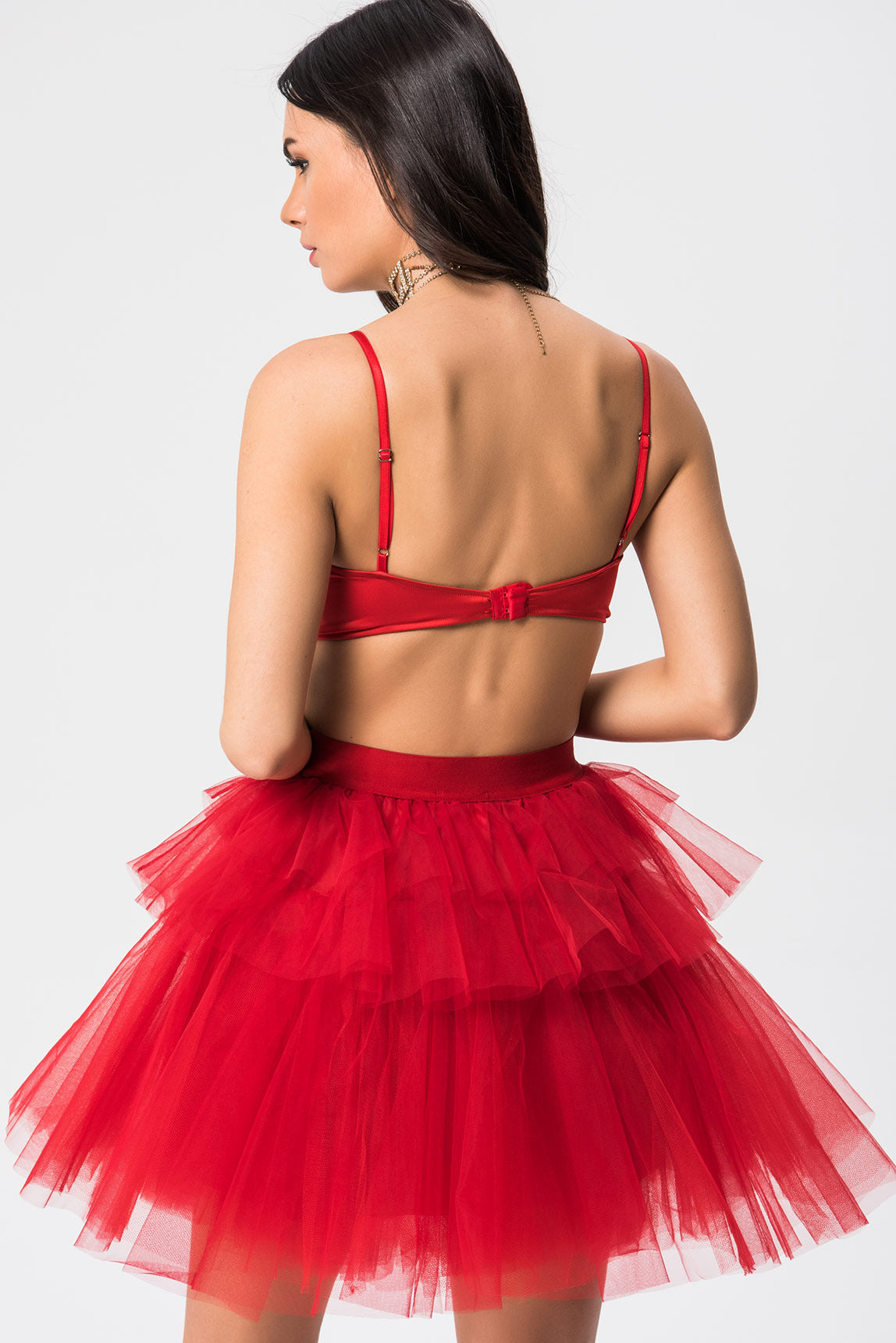 Kikiriki Women's Red Mini Tutu Skirt