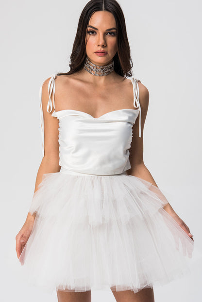 Kikiriki Women's Offwhite Mini Tutu Skirt