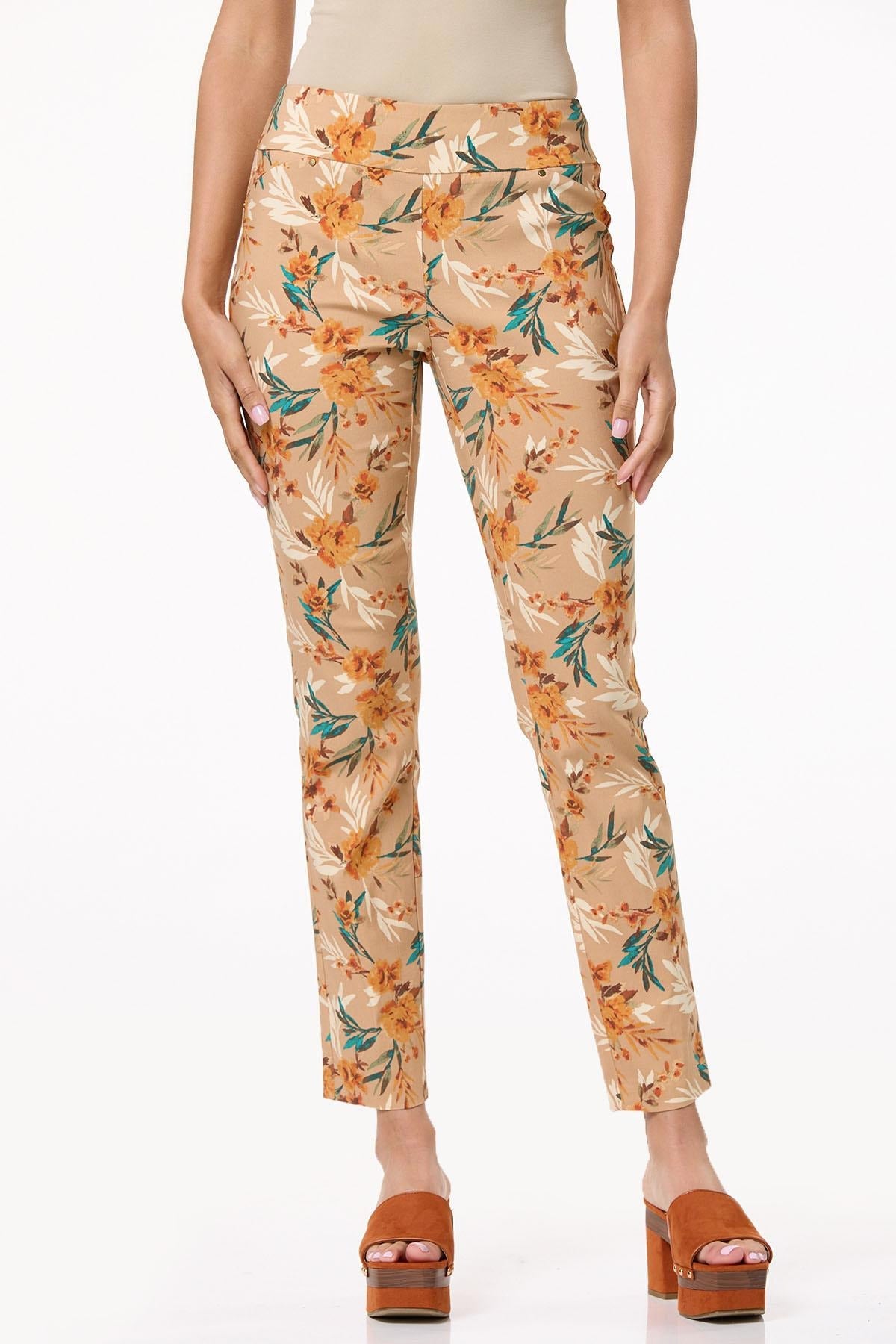 Cato Fashions Women's Floral Bengaline Pants