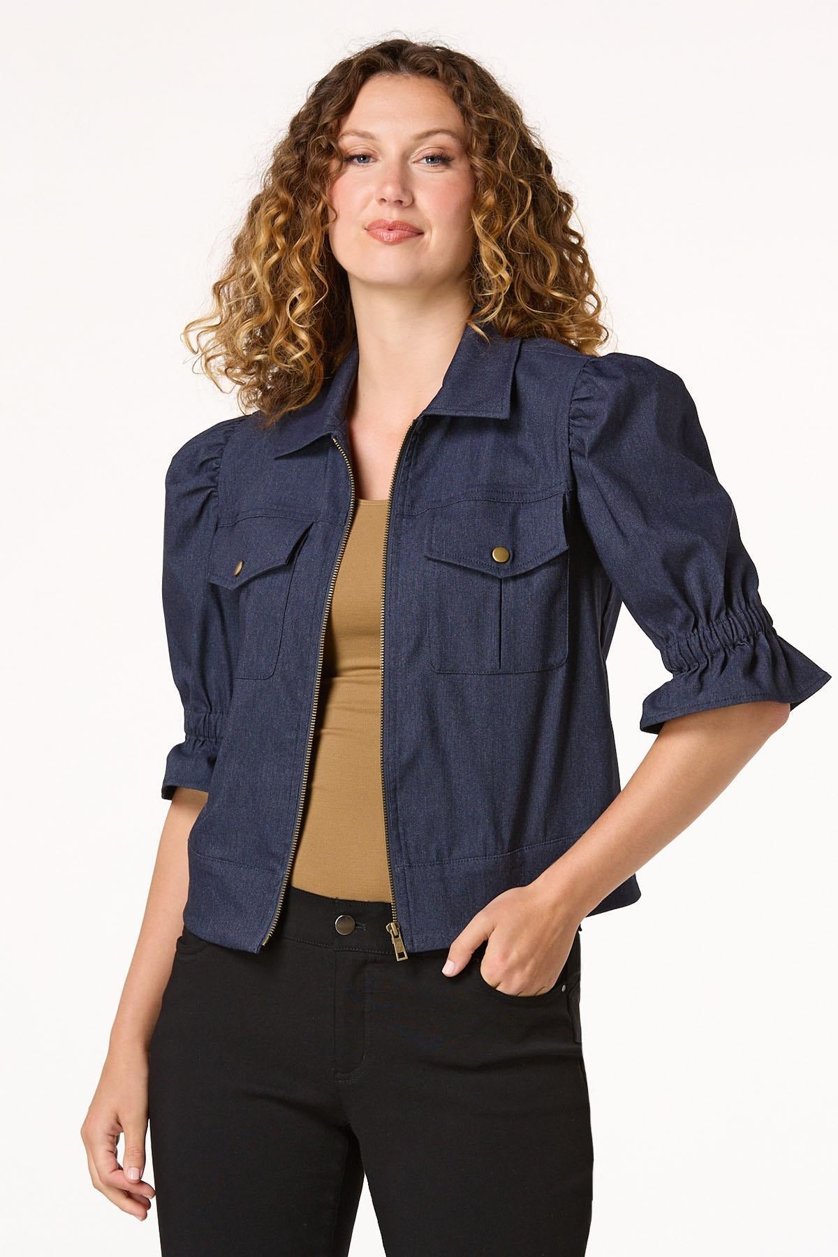 Cato Fashions Women's Denim Blue Jacket