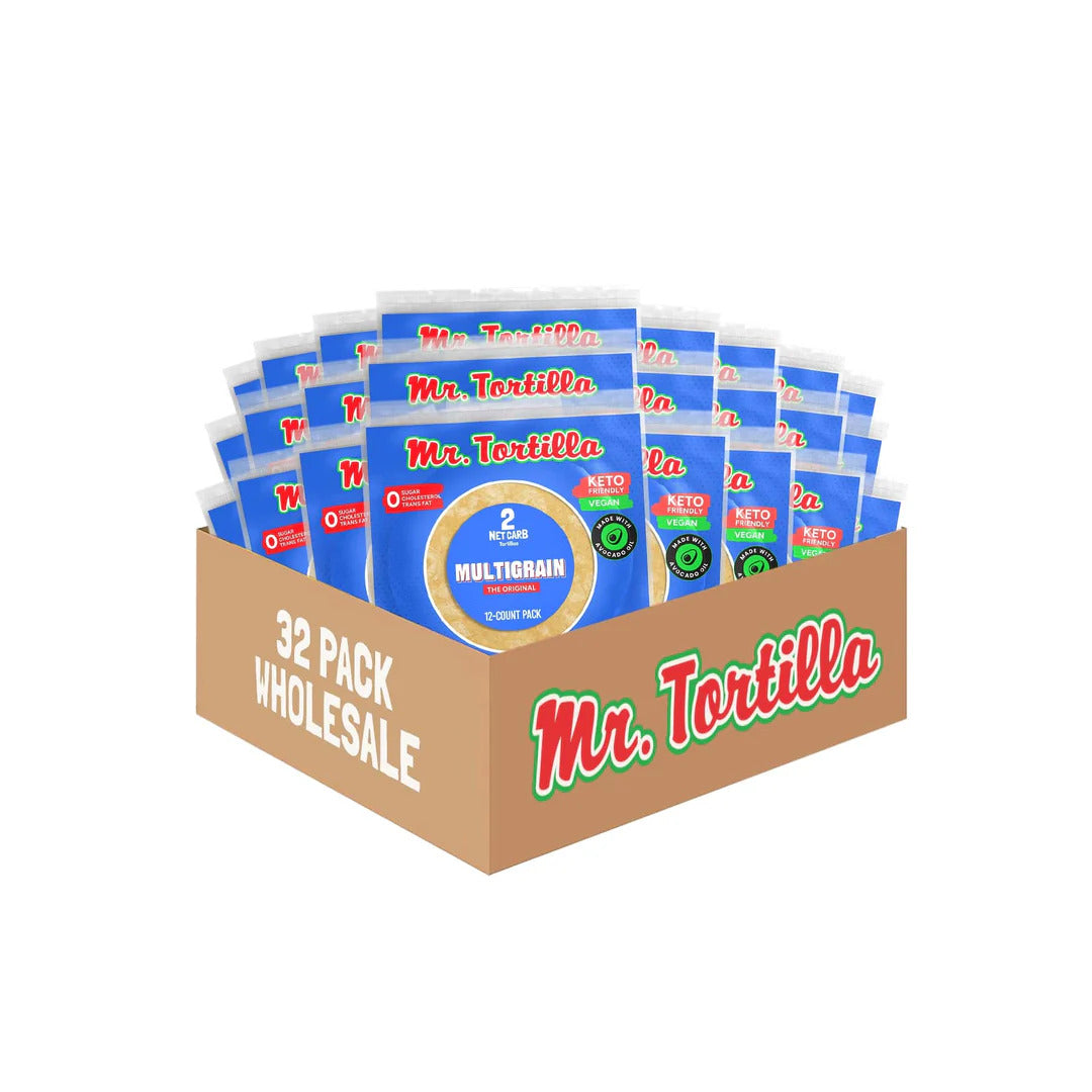 Mr. Tortilla Wholesale 2 Net Carb Tortillas - 32 Bags/Box