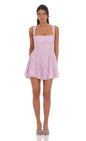 Lucy In The Sky Lace Floral Fit and Flare Dress in Lavender