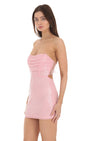 Lucy In The Sky Sequin Strapless Corset Dress in Pink