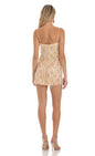 Lucy In The Sky Sequin Fringe Dress in Champagne