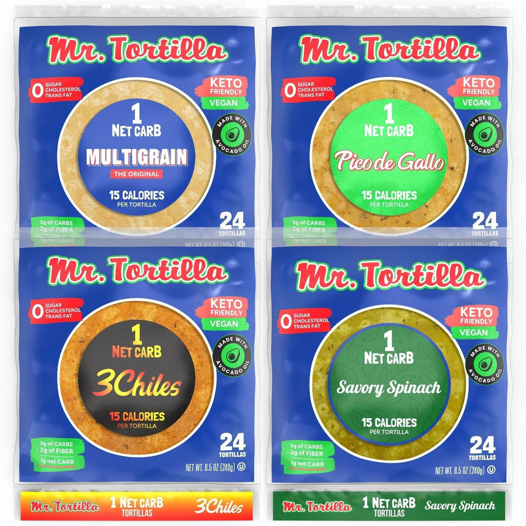 Mr. Tortilla 1 Net Carb Tortilla Variety Pack