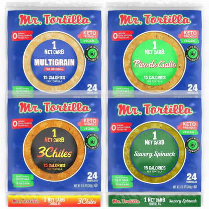 Mr. Tortilla 1 Net Carb Tortilla Variety Pack